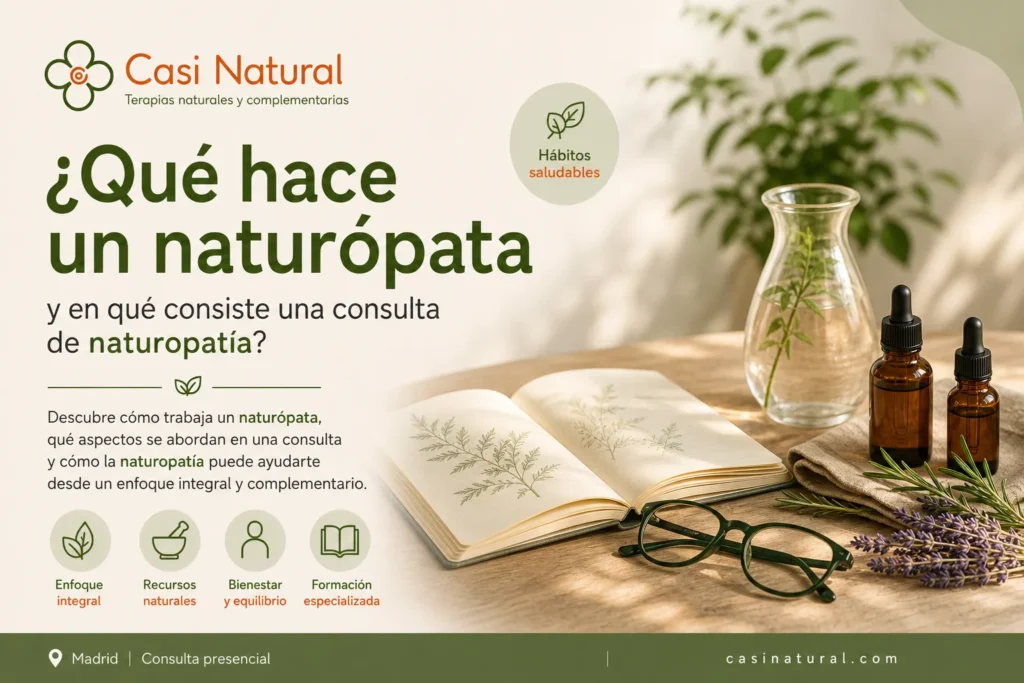 Qué hace un naturópata y en qué consiste una consulta de naturopatía en Casi Natural.